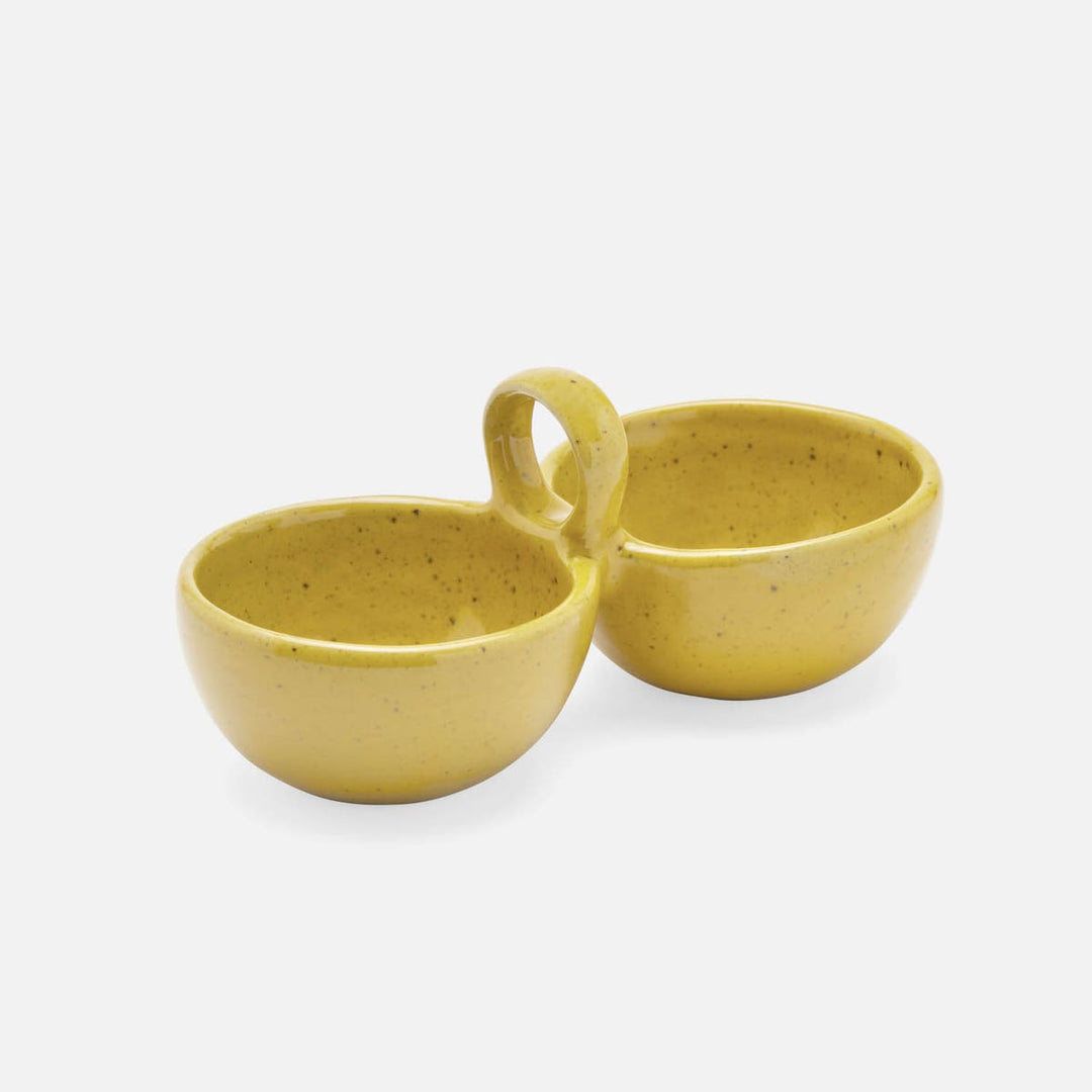 Desmond Chartreuse Salt Glaze Snack Bowl Stoneware Double Pack/2