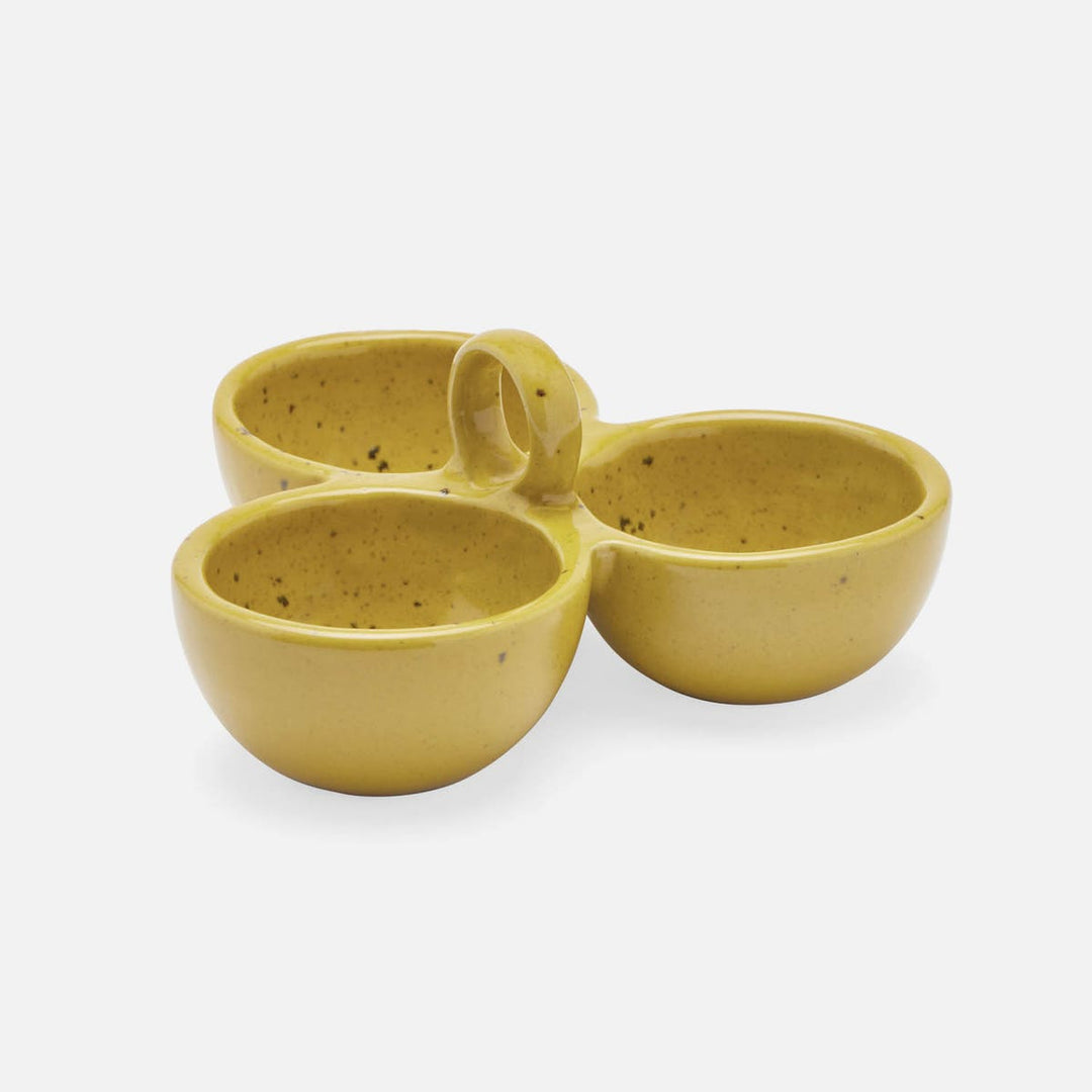 Desmond Chartreuse Salt Glaze Snack Bowl Stoneware Triple
