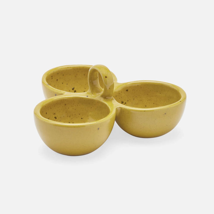 Desmond Chartreuse Salt Glaze Snack Bowl Stoneware Triple