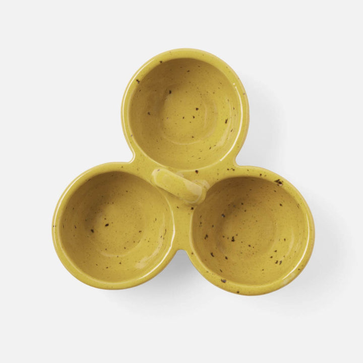 Desmond Chartreuse Salt Glaze Snack Bowl Stoneware Triple