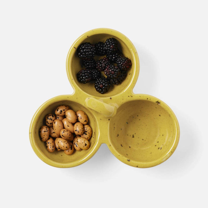 Desmond Chartreuse Salt Glaze Snack Bowl Stoneware Triple