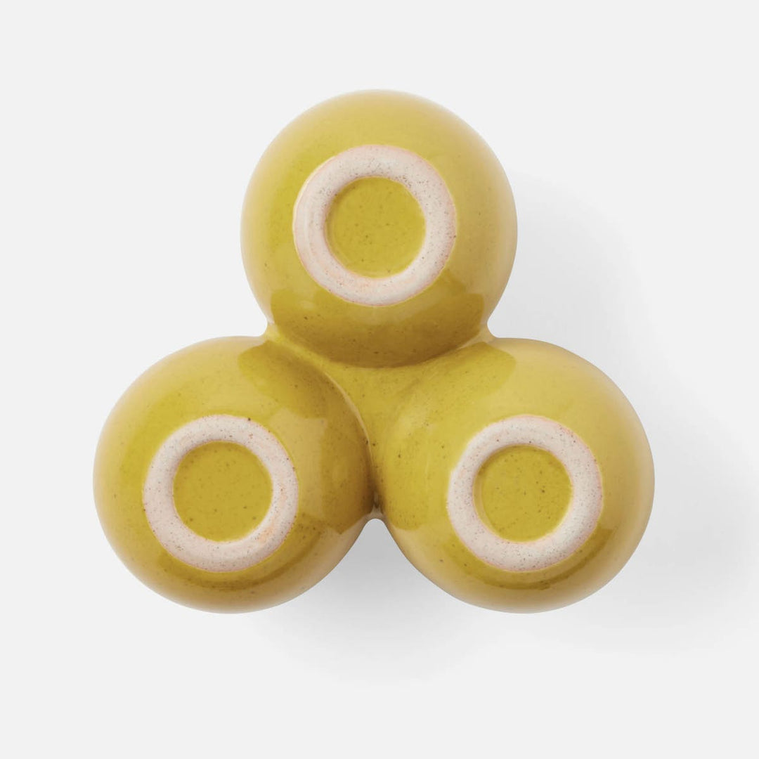 Desmond Chartreuse Salt Glaze Snack Bowl Stoneware Triple