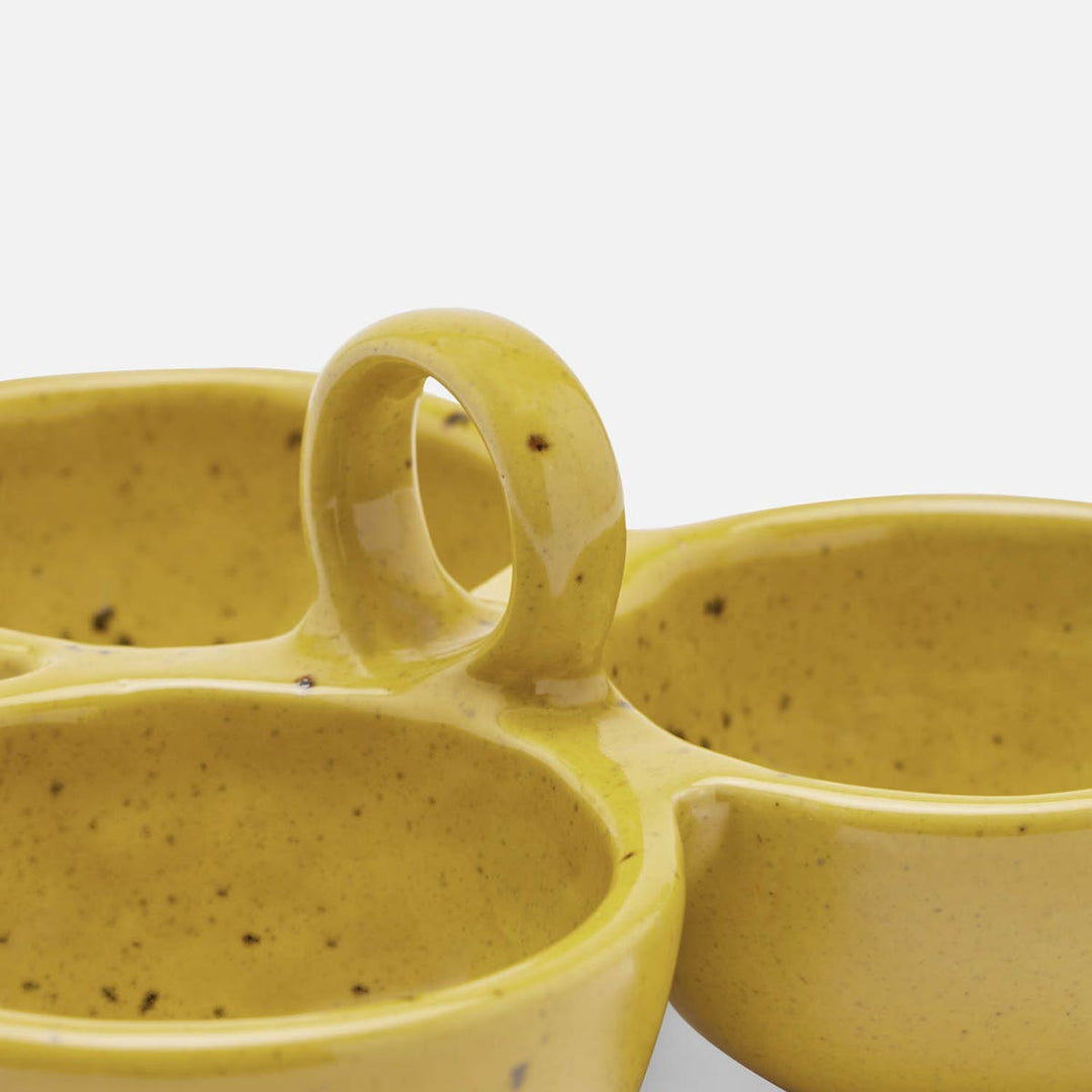 Desmond Chartreuse Salt Glaze Snack Bowl Stoneware Triple