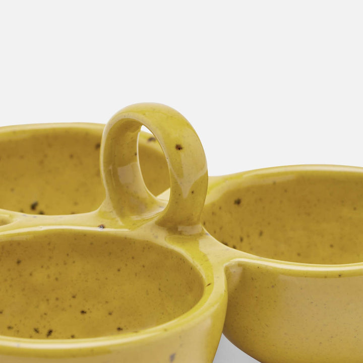 Desmond Chartreuse Salt Glaze Snack Bowl Stoneware Triple