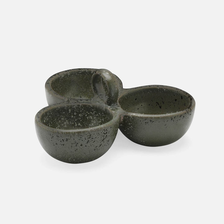 Desmond Gray Salt Glaze Snack Bowl Stoneware Triple