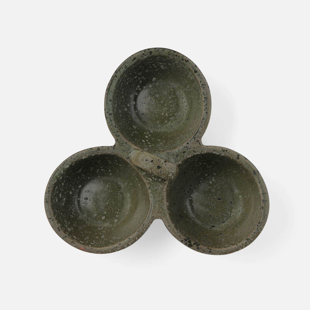 Desmond Gray Salt Glaze Snack Bowl Stoneware Triple