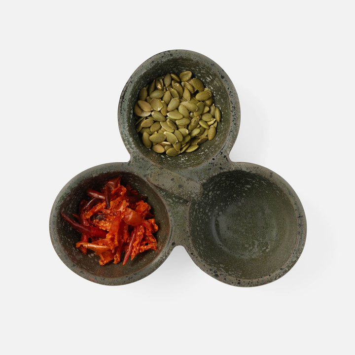 Desmond Gray Salt Glaze Snack Bowl Stoneware Triple