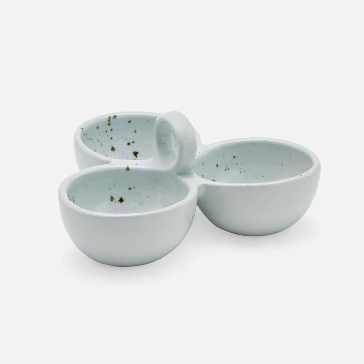 Desmond White Salt Glaze Snack Bowl Stoneware Triple