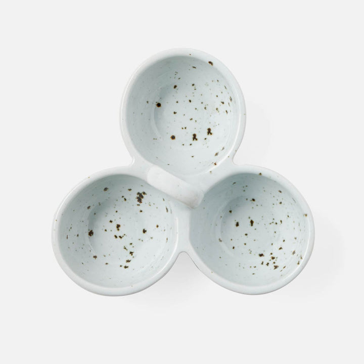 Desmond White Salt Glaze Snack Bowl Stoneware Triple
