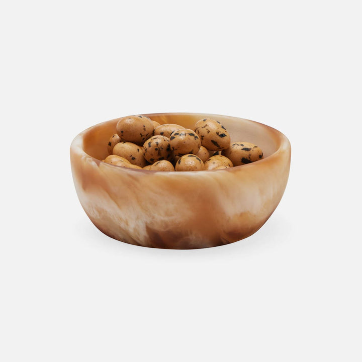 Hugo Amber Swirled Hors D'Oeuvre Bowl Resin 4X15 Pack/2