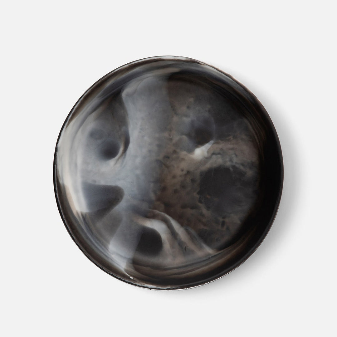 Hugo Black Swirled Serving Bowl Resin Large