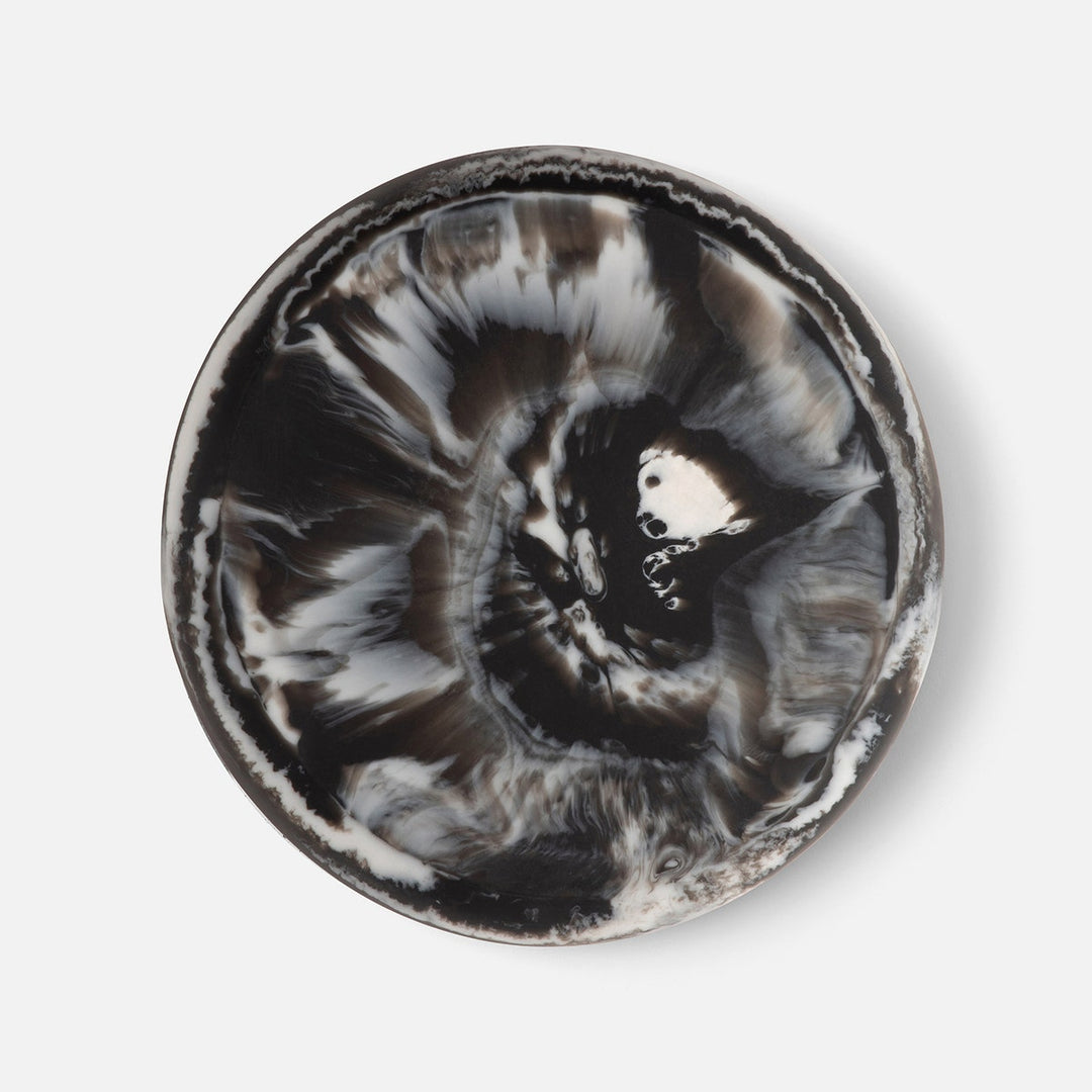 Hugo Black Swirled Serving Bowl Resin Large