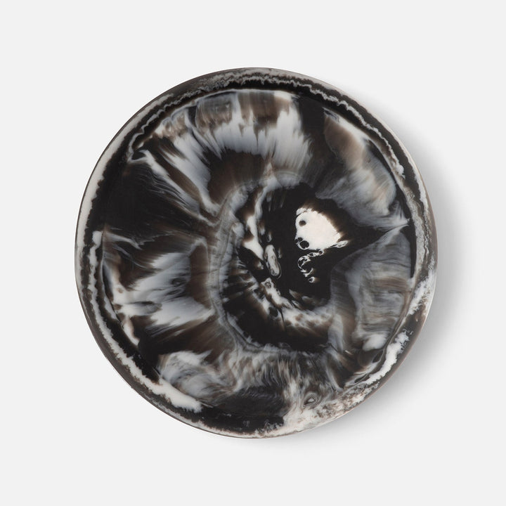 Hugo Black Swirled Serving Bowl Resin Large