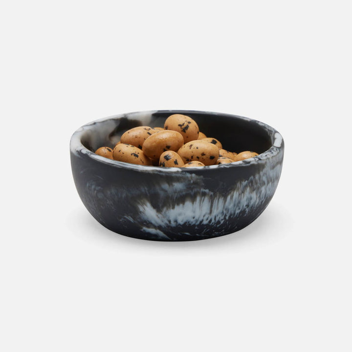 Hugo Black Swirled Hors D'Oeuvre Bowl Resin 4X15 Pack/2