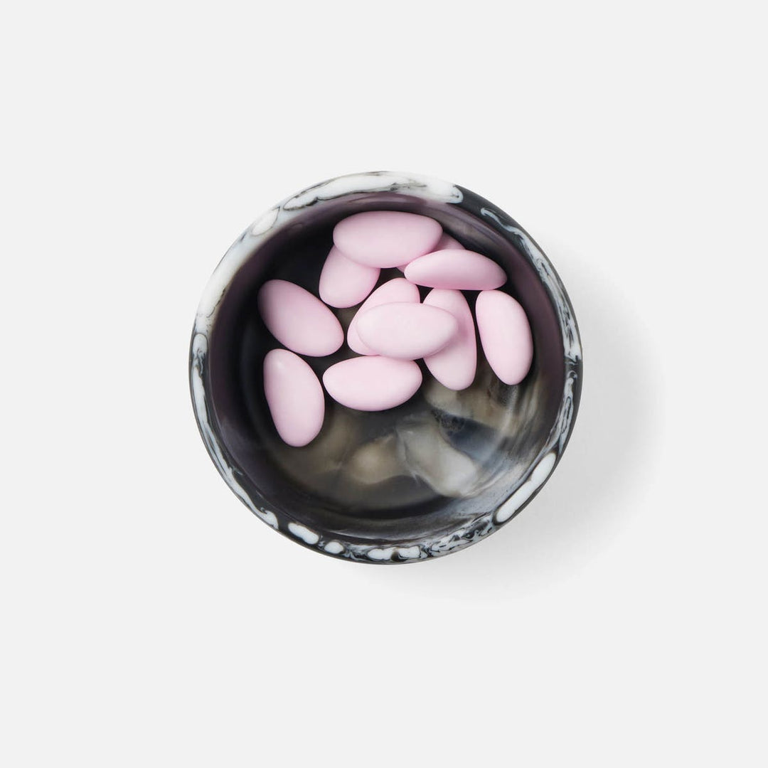 Hugo Black Swirled Hors D'Oeuvre Bowl Resin 4X15 Pack/2