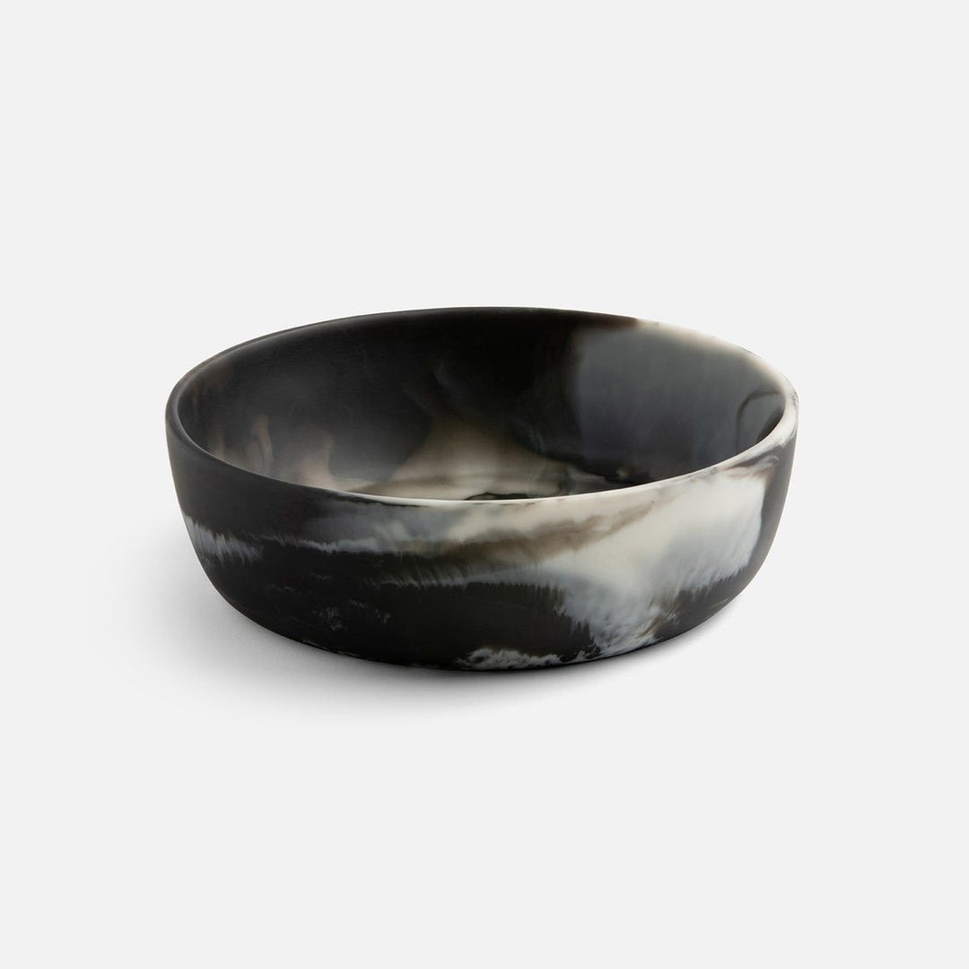 Hugo Black Swirled Serving Bowl Resin Small Pack/2