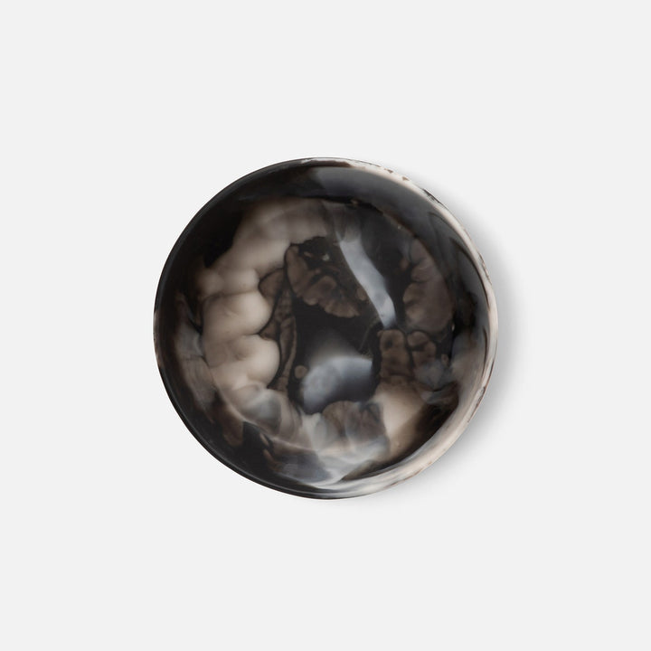 Hugo Black Swirled Serving Bowl Resin Small Pack/2
