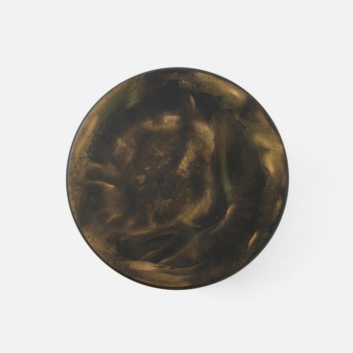Hugo Black/Gold Swirled Cake Stand Resin Small