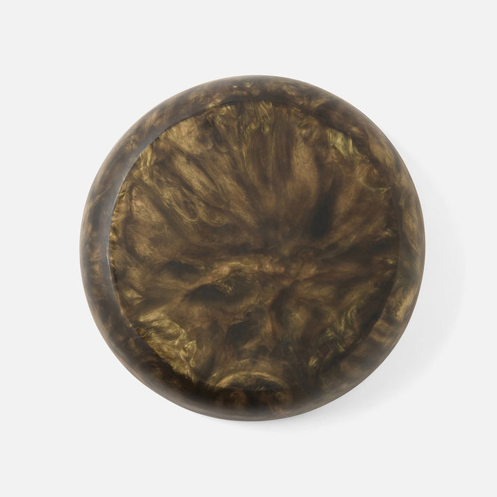 Hugo Black/Gold Swirled Serving Bowl Resin Large