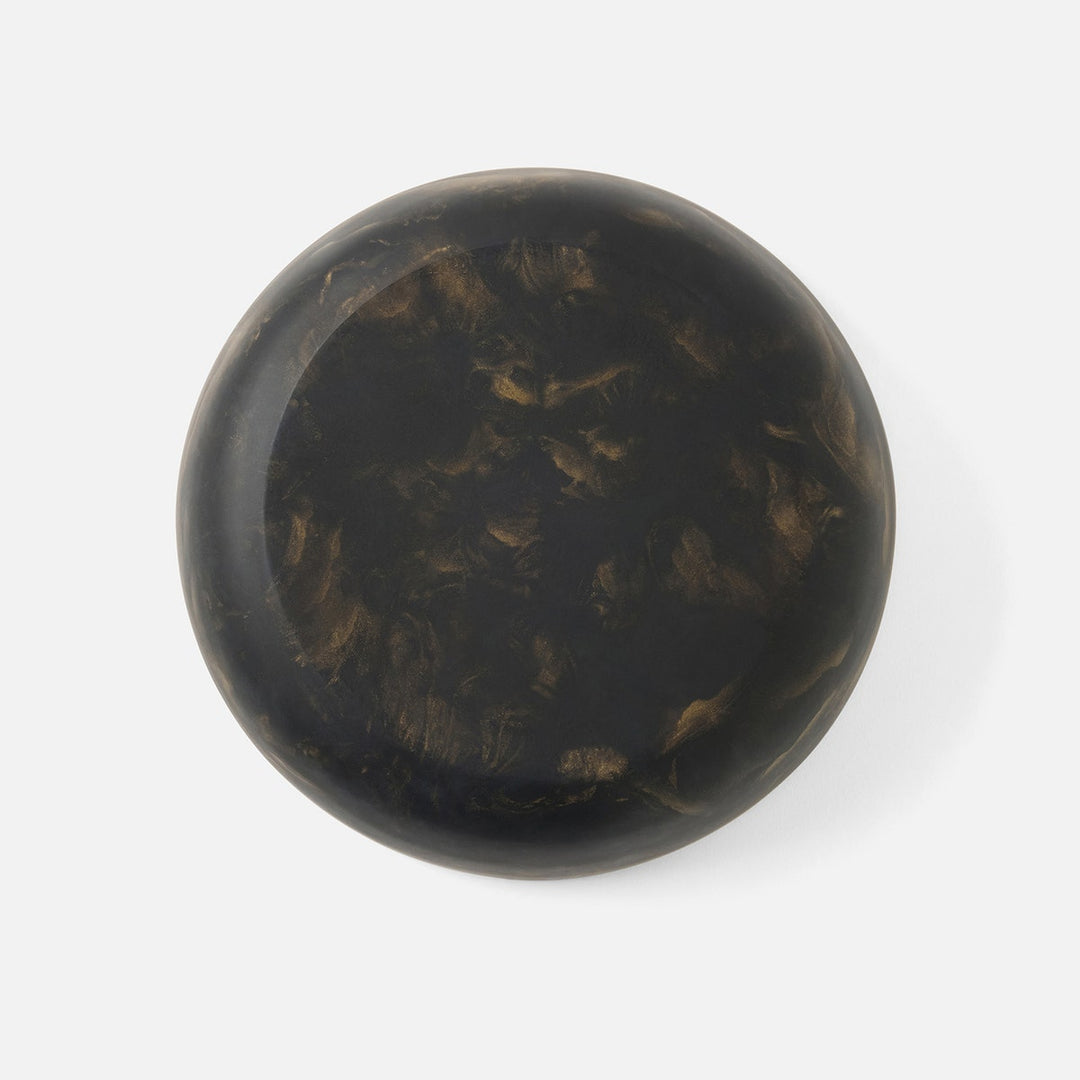 Hugo Black/Gold Swirled Serving Bowl Resin Small Pack/2