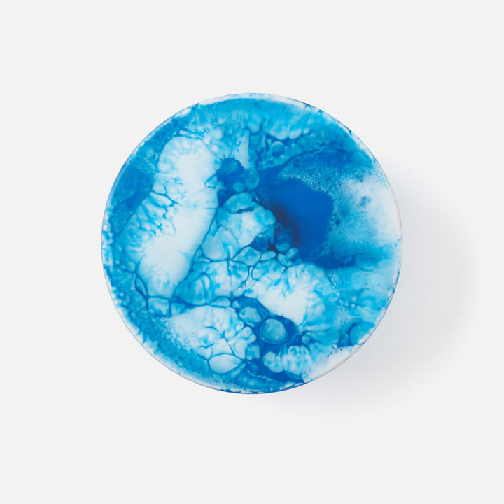 Hugo Blue Swirled Cake Stand Resin Small