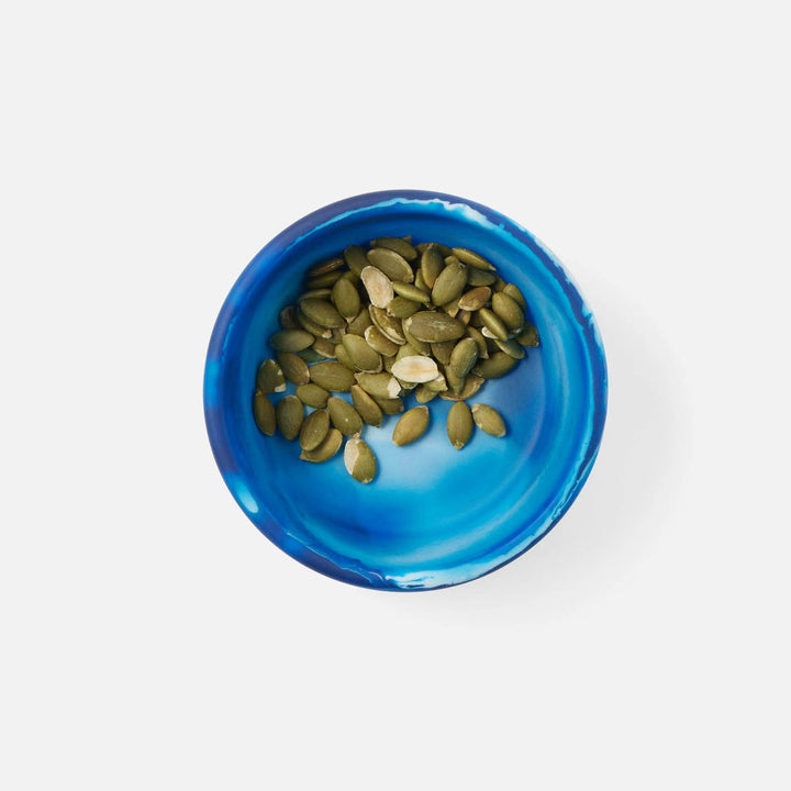 Hugo Blue Swirled Hors D'Oeuvre Bowl Resin 4X15 Pack/2