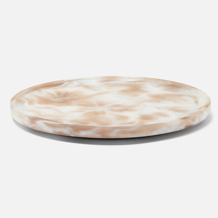Hugo Brown Swirled Lazy Susan Resin 18"D