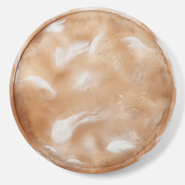 Hugo Brown Swirled Lazy Susan Resin 24"D