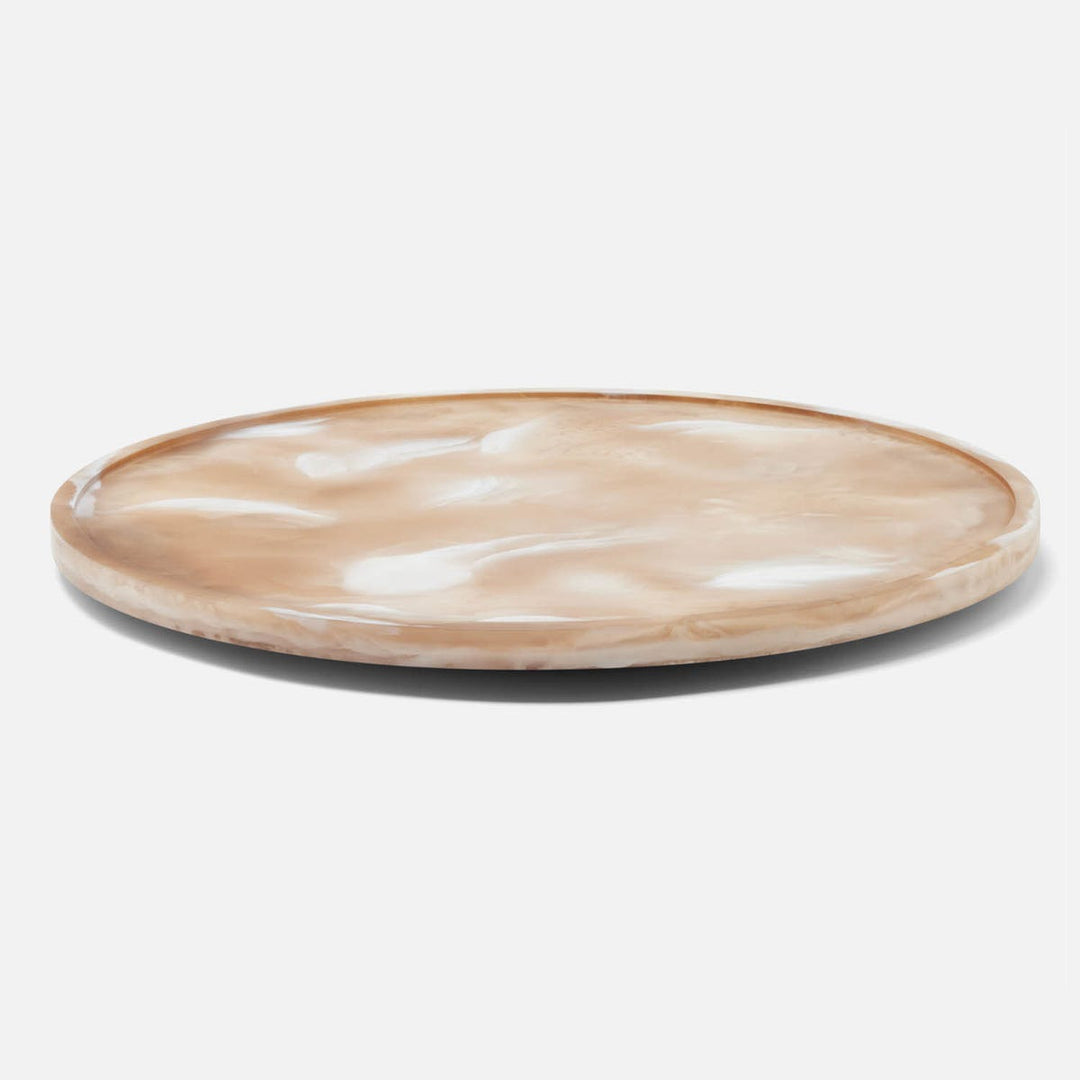 Hugo Brown Swirled Lazy Susan Resin 24"D