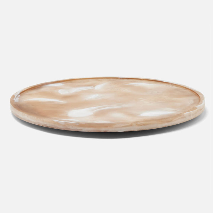 Hugo Brown Swirled Lazy Susan Resin 24"D