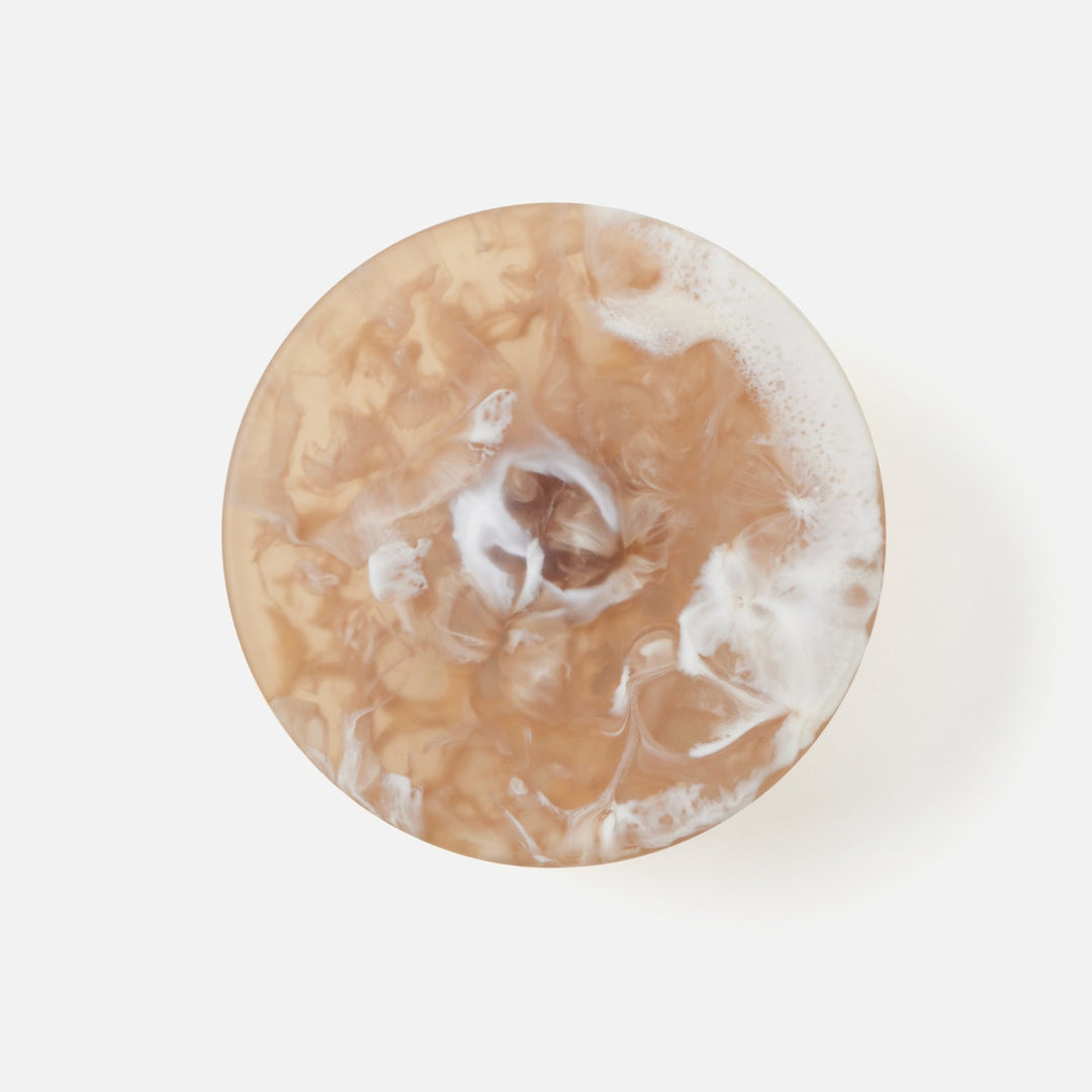 Hugo Brown Swirled Cake Stand Resin Small