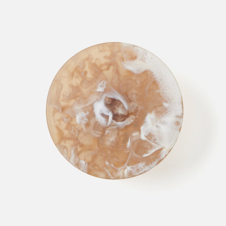 Hugo Brown Swirled Cake Stand Resin Small