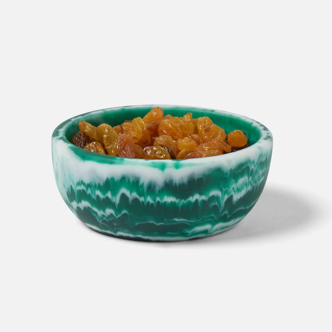 Hugo Green Swirled Hors D'Oeuvre Bowl Resin 4X15 Pack/2