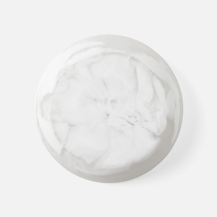 Hugo White Swirled Chip And Dip Bowl Resin