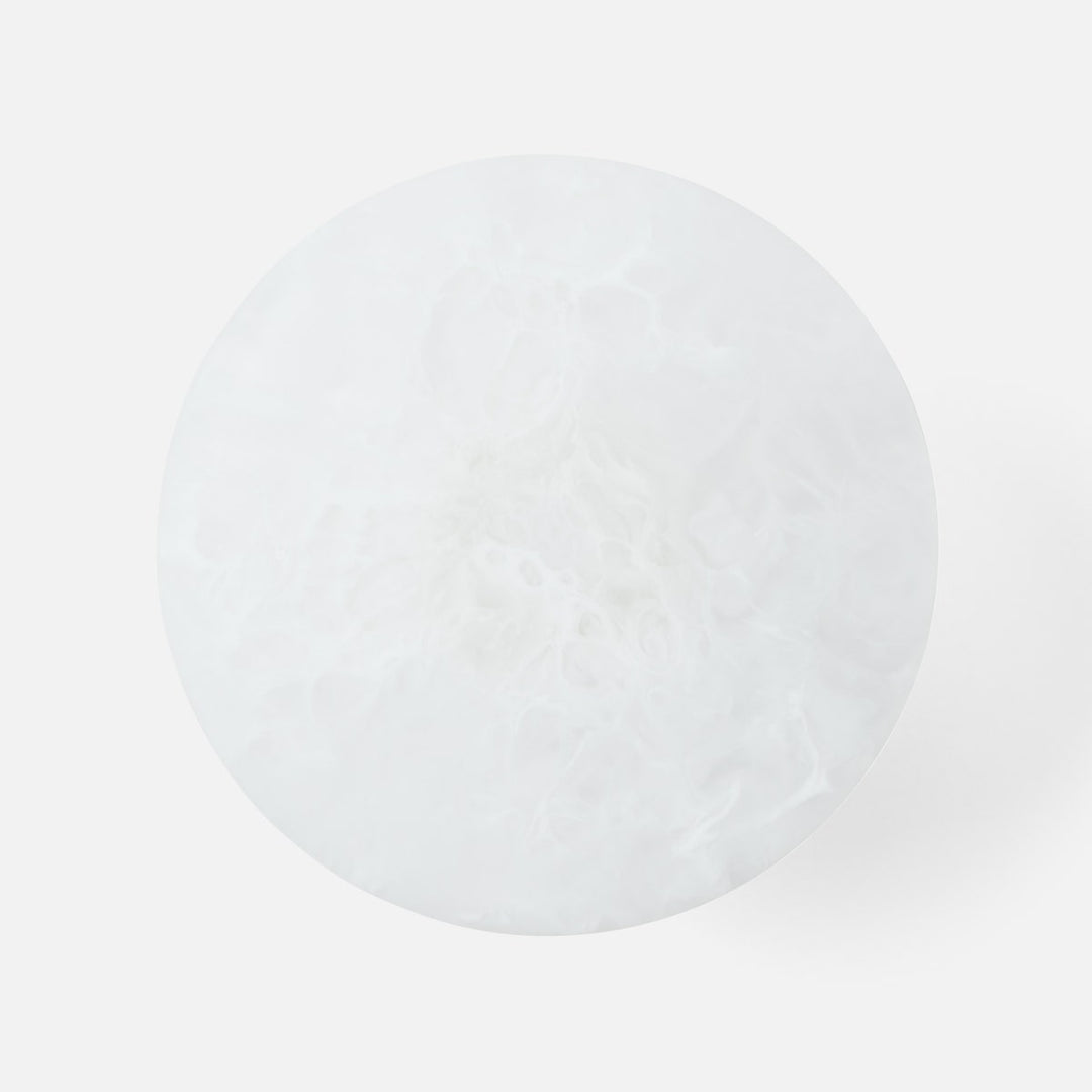 Hugo White Swirled Cake Stand Resin Small