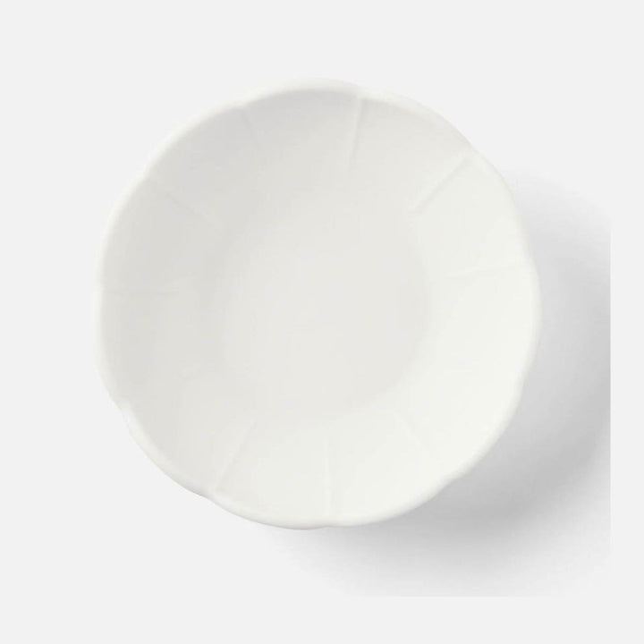 Iris White Scallop Serving Bowl Pack/2