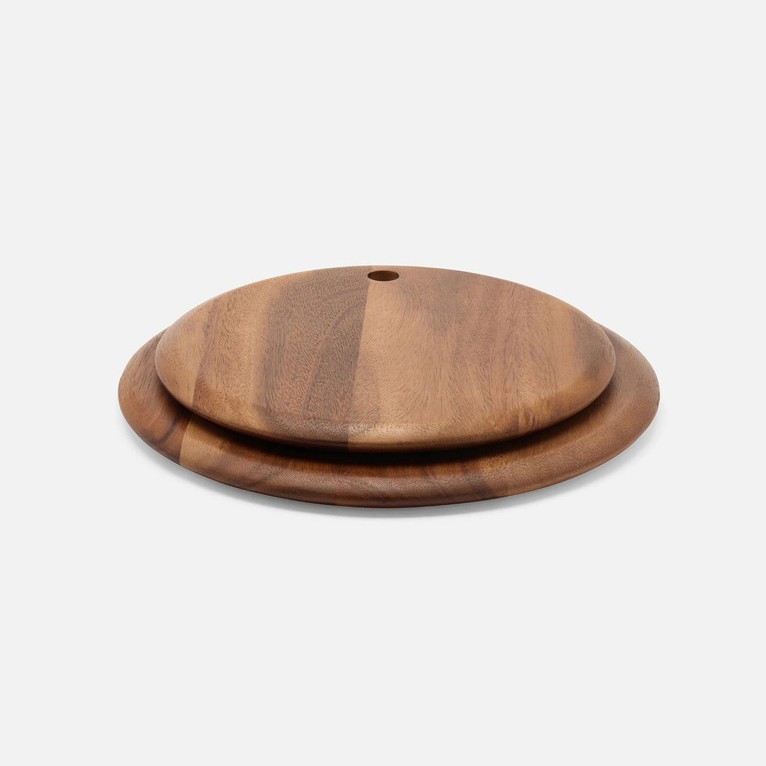 Jameson Natural Round Serving Board Acacia Wood Set/2