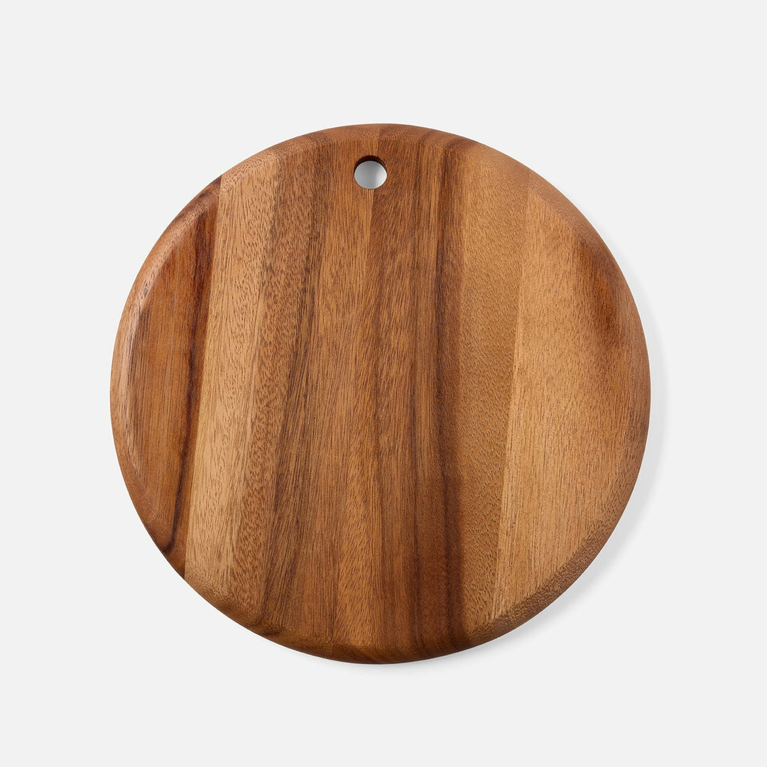 Jameson Natural Round Serving Board Acacia Wood Set/2