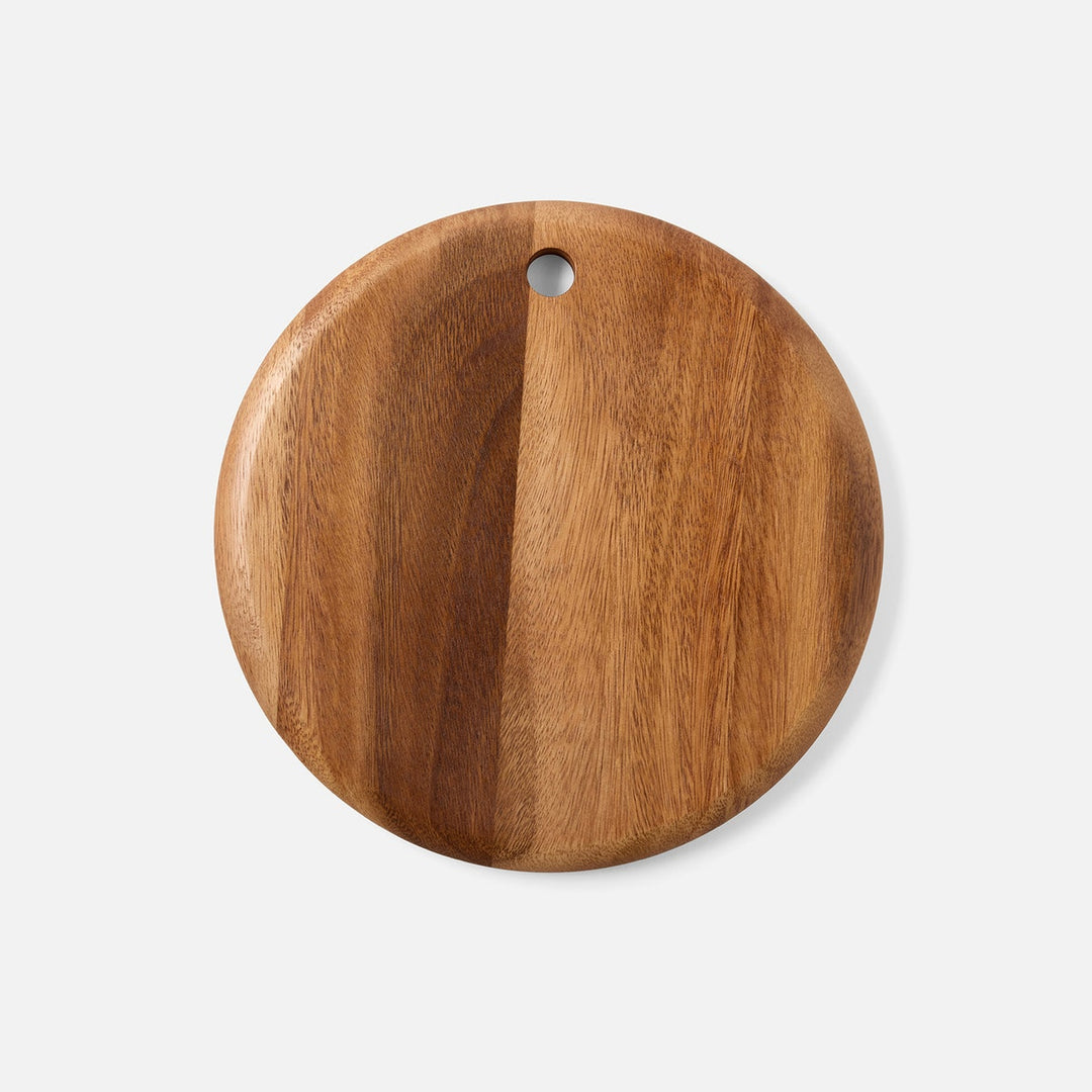 Jameson Natural Round Serving Board Acacia Wood Set/2