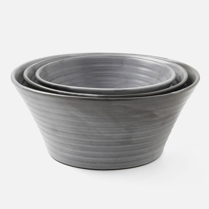 Jules Cement Glaze Serving Bowl Stoneware Set/3