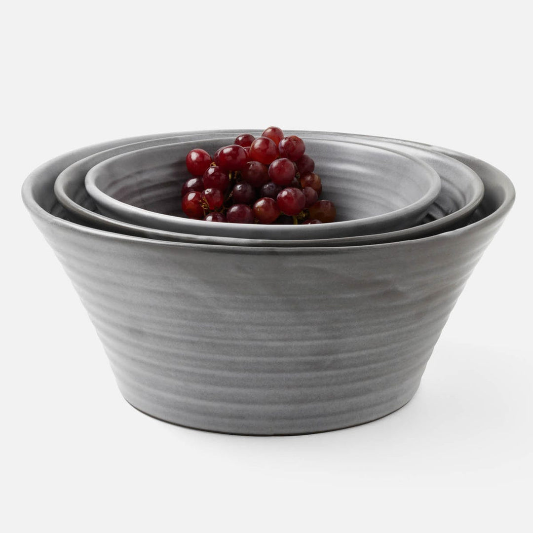Jules Cement Glaze Serving Bowl Stoneware Set/3