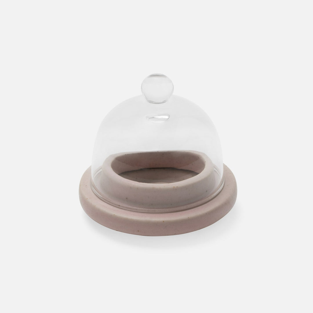 Marcus Pink Salt Glaze Round Butter Dish Stoneware Pack/2
