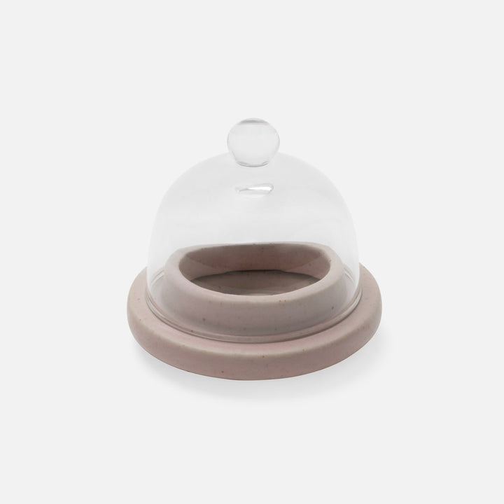 Marcus Pink Salt Glaze Round Butter Dish Stoneware Pack/2