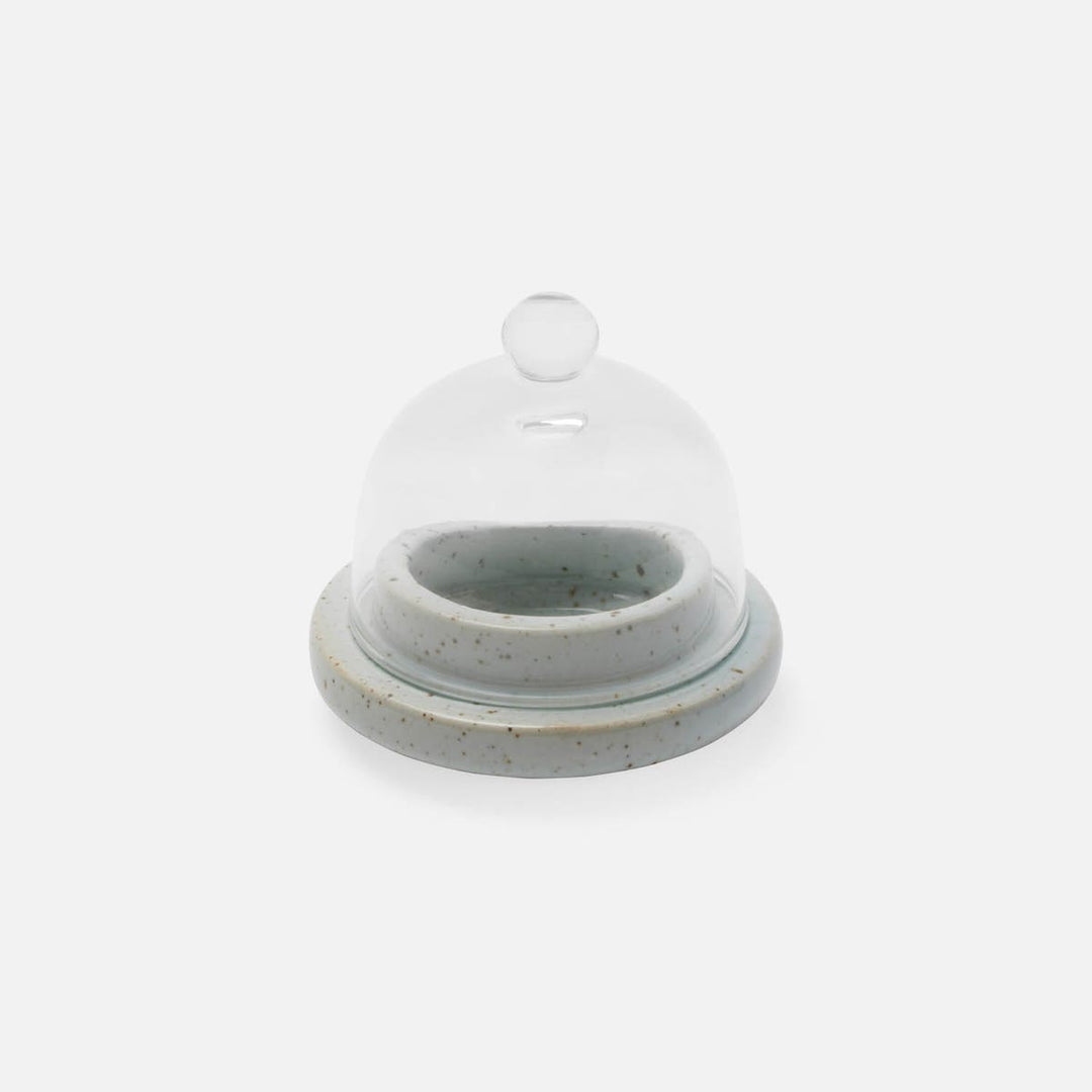Marcus White Salt Glaze Round Butter Dish Stoneware Pack/2