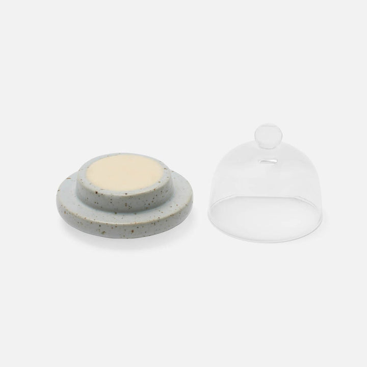 Marcus White Salt Glaze Round Butter Dish Stoneware Pack/2