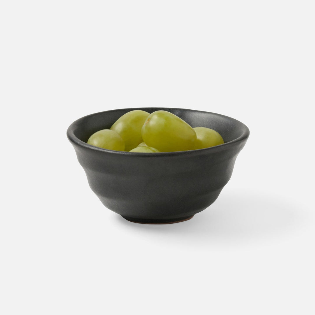 Marcus Black Glaze Hors D'Oeuvre Bowl Stoneware Pack/4