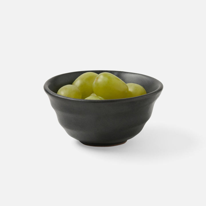 Marcus Black Glaze Hors D'Oeuvre Bowl Stoneware Pack/4