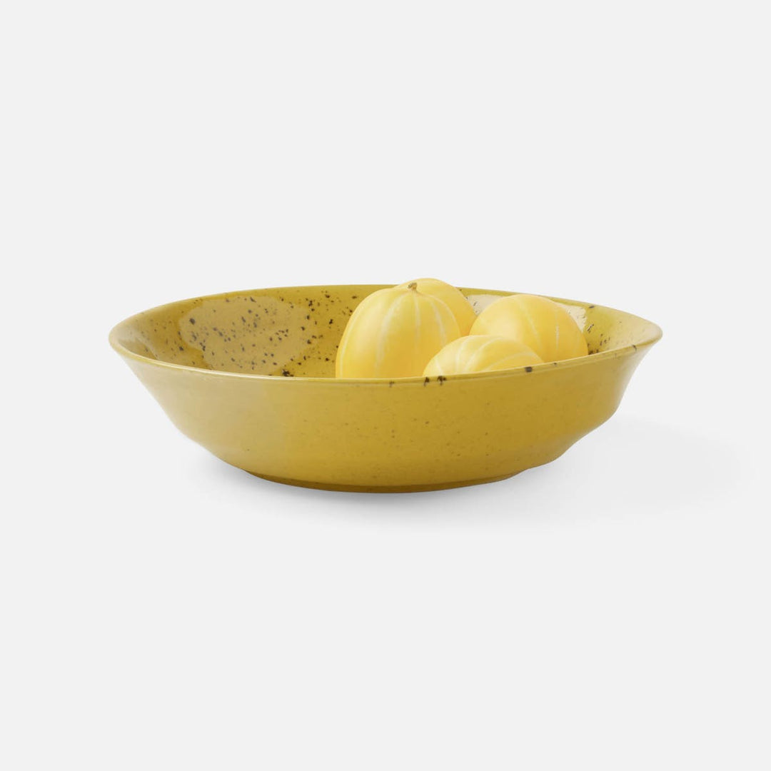 Marcus Chartreuse Salt Glaze Tapered Serving Bowl Stoneware Large Pack/2