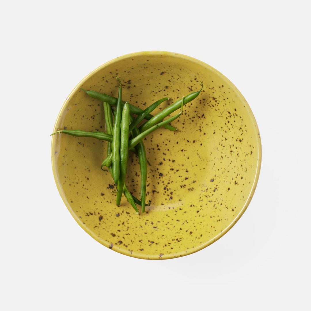 Marcus Chartreuse Salt Glaze Tapered Serving Bowl Stoneware Small Pack/2
