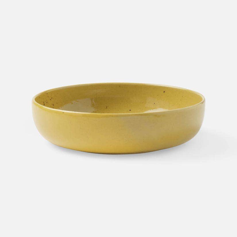 Marcus Chartreuse Salt Glaze Round Serving Bowl Stoneware Large Pack/2